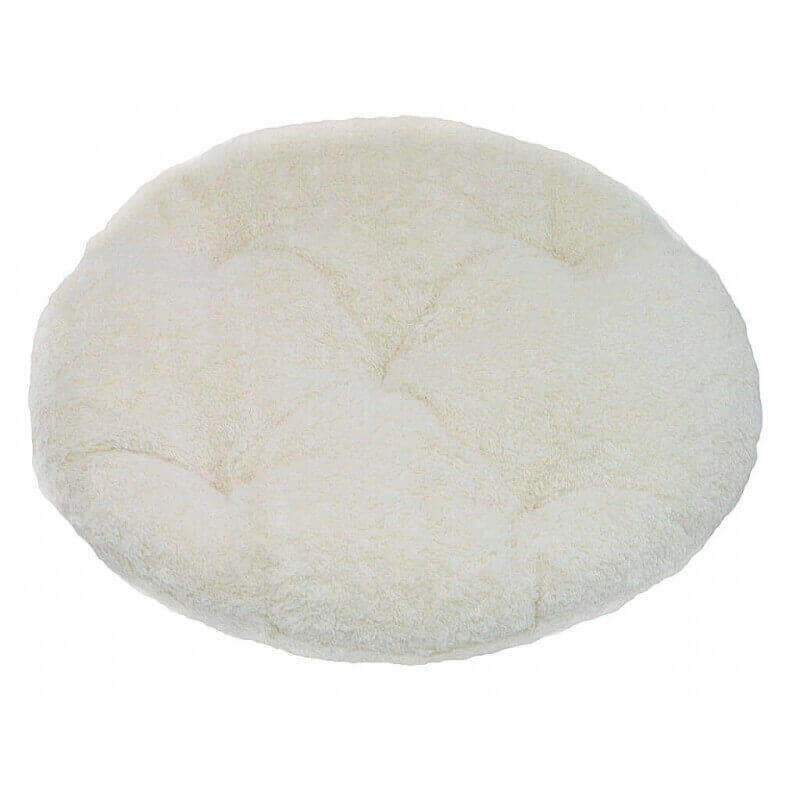 Coussin épais rond velcro AUTRE MESURE couleur textile Microfibre blanc  naturel Rund Ø 30 cm