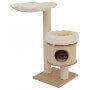 Krabpaal Utrecht 110 cm – design krabpaal met knusse grot, verhoogde ligplaatsen en 12 mm sisal – handgemaakt in Duitsland