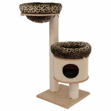 Katzenkratzbaum Farbe Textil Microfaser naturweiss Farbe Holz und Sisal  Standard naturfarben