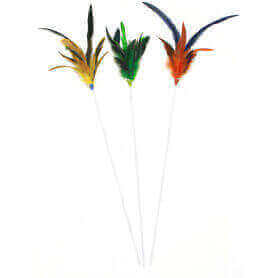 Fjädervippa M med tuppfjädrar