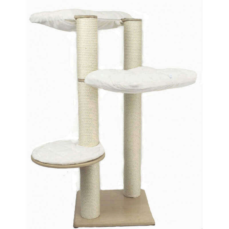 Albero del gatto Thun 150cm colore tessile Microfibra bianco naturale  Colore legno e sisal Colore naturale standard