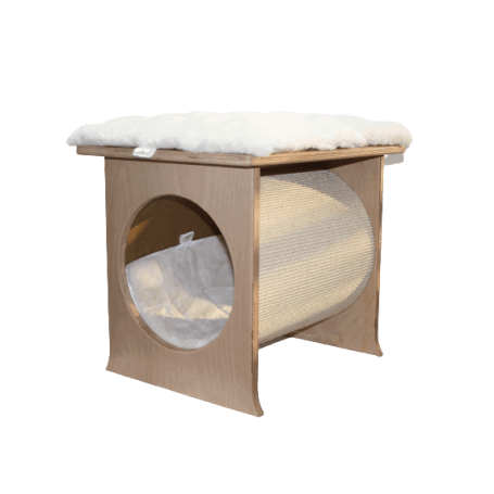 Cat house with pillow