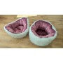 2 items in fake fur wolf and microfiber old pink (washable 40°C)