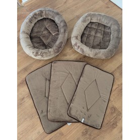 5 items in microfiber chestnut brown (washable 60°C)