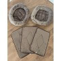 5 items in microfiber chestnut brown (washable 60°C)