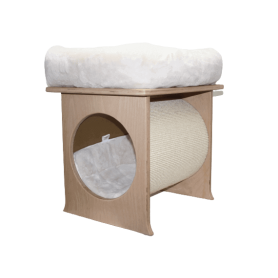 Cat house with bed