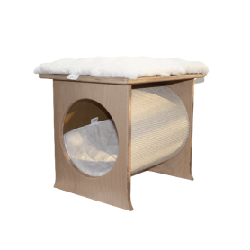 Maison de chat avec coussin