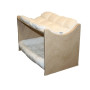 Cat Tree Seesaw Bunk Bed side view – elegant two-level cat furniture – Handmade in Germany