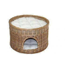 Cestino con cuscini Korbhaus mit Kissen